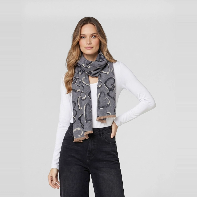 ECHARPE MUJER JOSEFINA GRIS LINEATRE - 1