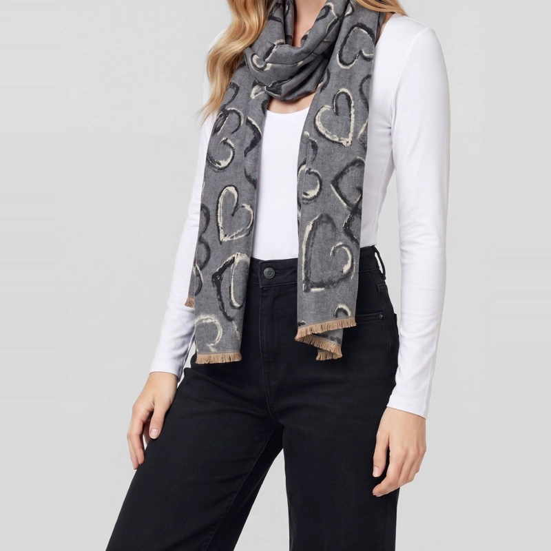 ECHARPE MUJER JOSEFINA GRIS LINEATRE - 2