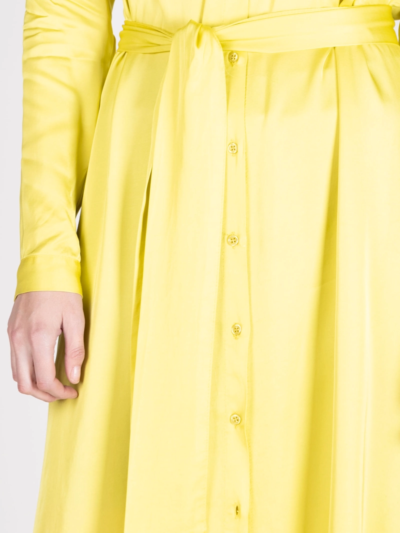 VESTIDO CAMISERO SATINADO LIMON LINEATRE - 2