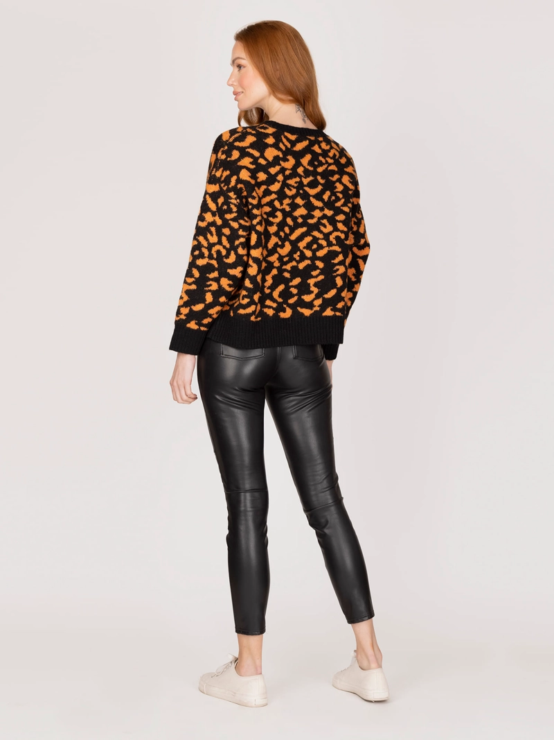 SWEATER NARANJA ANIMAL PRINT - 3