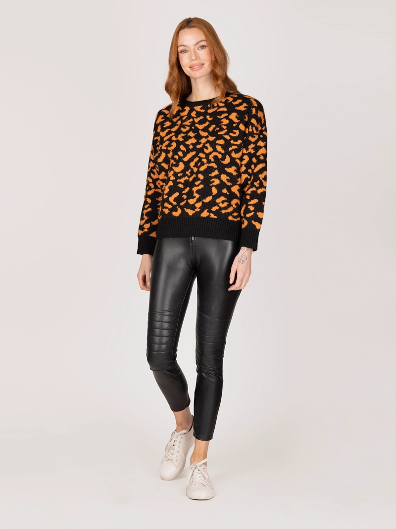 SWEATER NARANJA ANIMAL PRINT - 4
