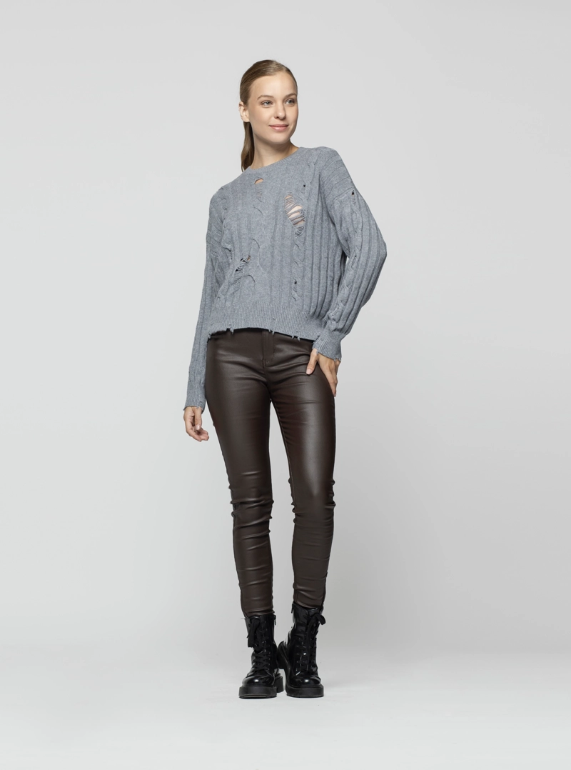 SWEATER MUJER TABEA GRIS LINEATRE - 1