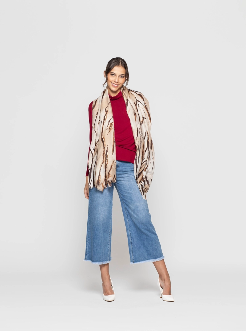 ECHARPE MUJER LUNARA BEIGE LINEATRE - 1