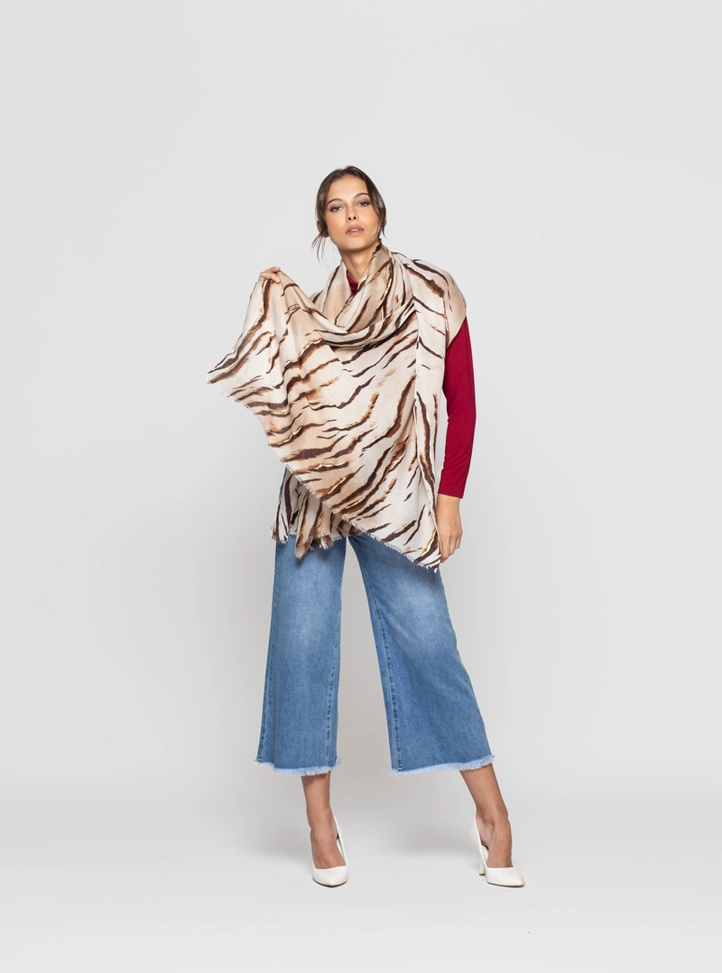 ECHARPE MUJER LUNARA BEIGE LINEATRE - 3