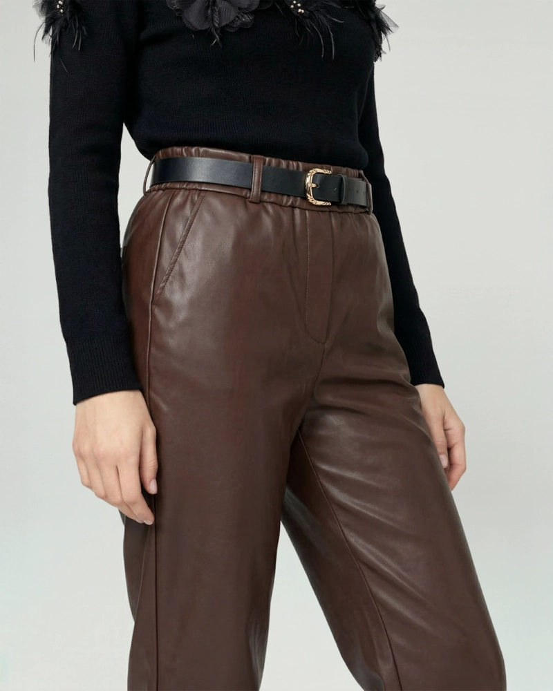 PANTALON MUJER DORA CAFE  LINEATRE - 3