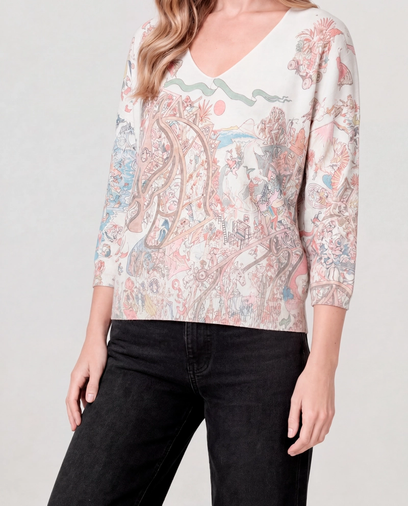 SWEATER MUJER LUISA BEIGE LINEATRE - 3