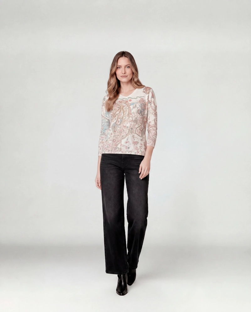 SWEATER MUJER LUISA BEIGE LINEATRE - 4