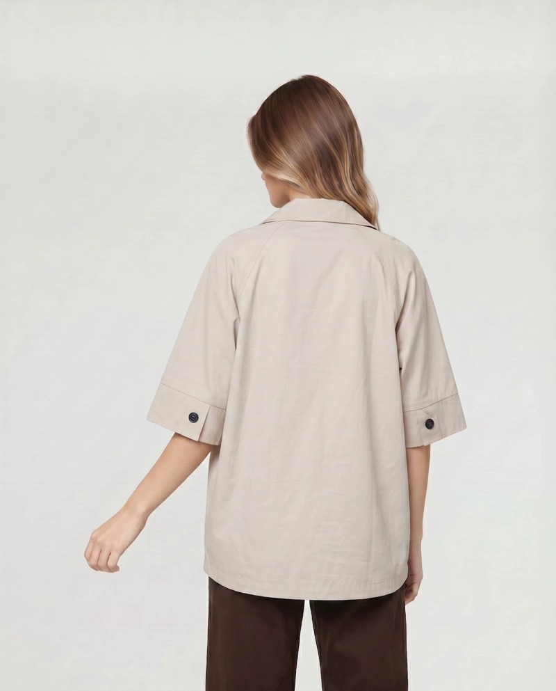 TRENCH MUJER BIANCA BEIGE LINEATRE - 2