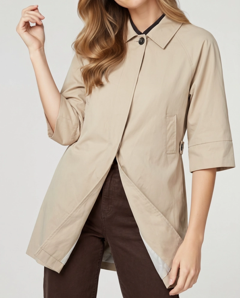 TRENCH MUJER BIANCA BEIGE LINEATRE - 3