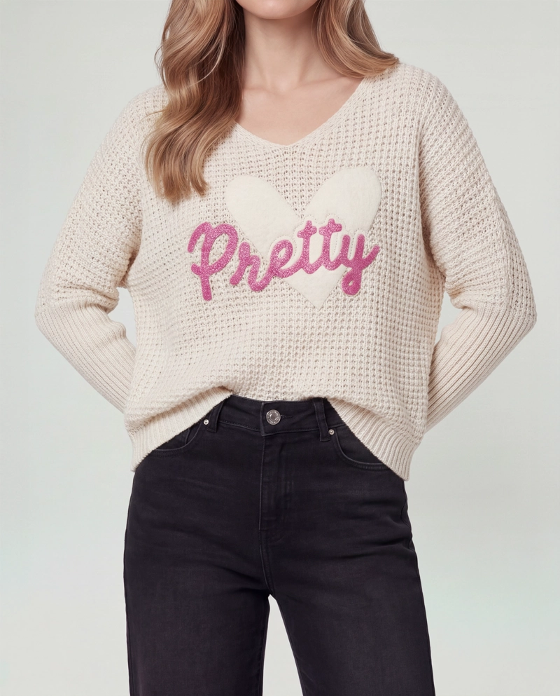 SWEATER MUJER BENEDETTA BEIGE LINEATRE - 3