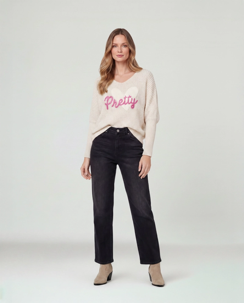 SWEATER MUJER BENEDETTA BEIGE LINEATRE - 4