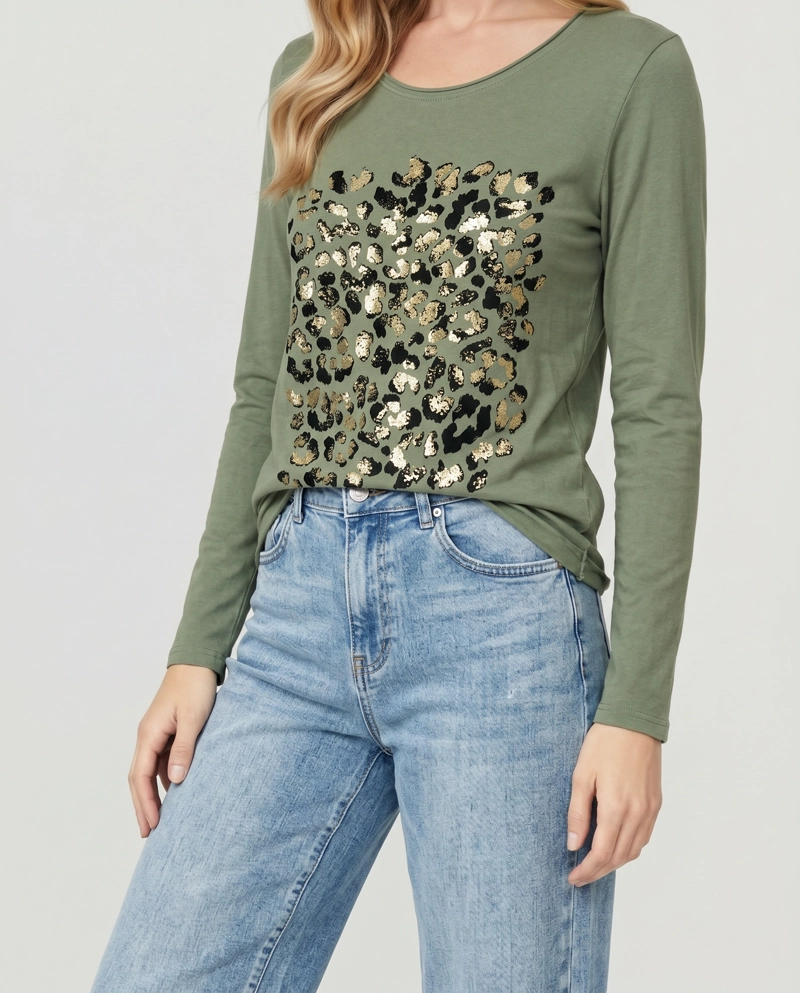 POLERA MUJER ROSALIA MILITAR LINEATRE - 3