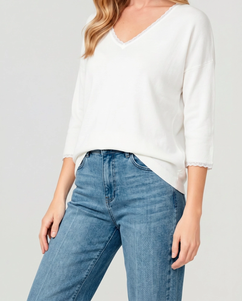 SWEATER MUJER ROMINA BLANCO LINEATRE - 3