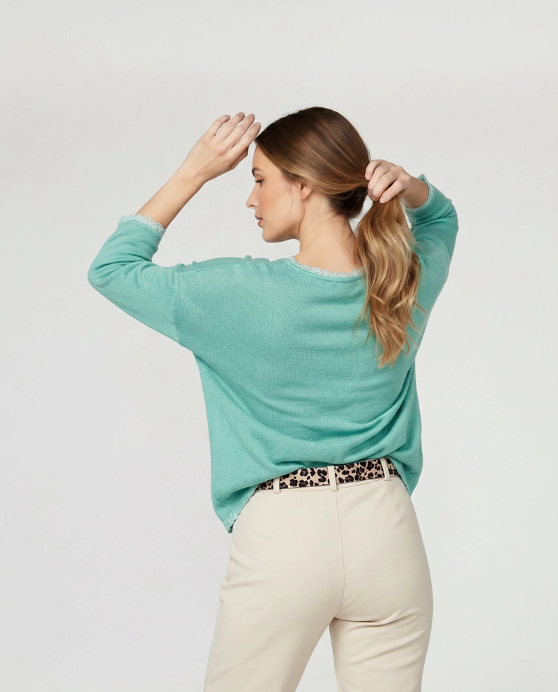 SWEATER MUJER SILVANA AGUA LINEATRE - 2