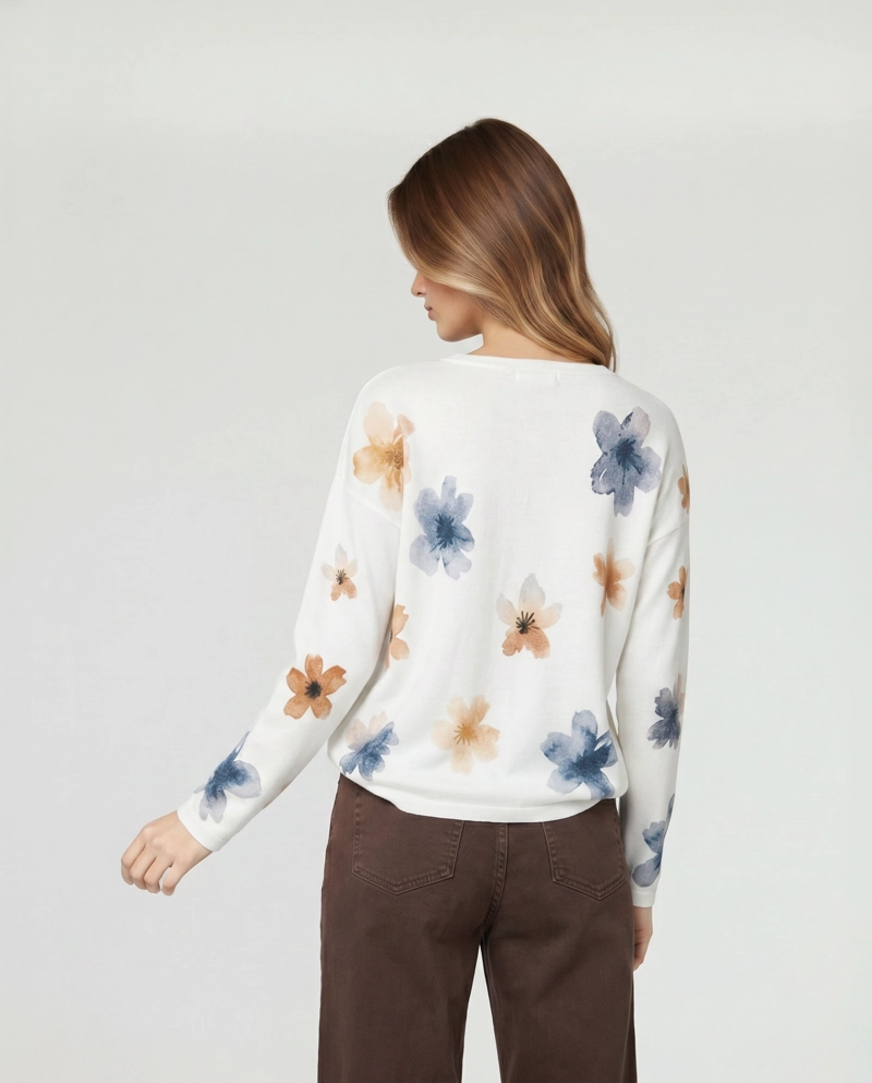 SWEATER MUJER NICOLETTA GRIS LINEATRE - 2