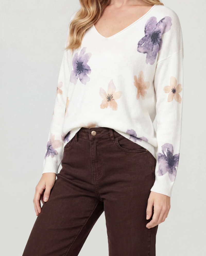 SWEATER MUJER NICOLETTA GRIS LINEATRE - 3