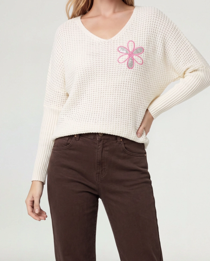 SWEATER MUJER GELSOMINA BLANCO LINEATRE - 3