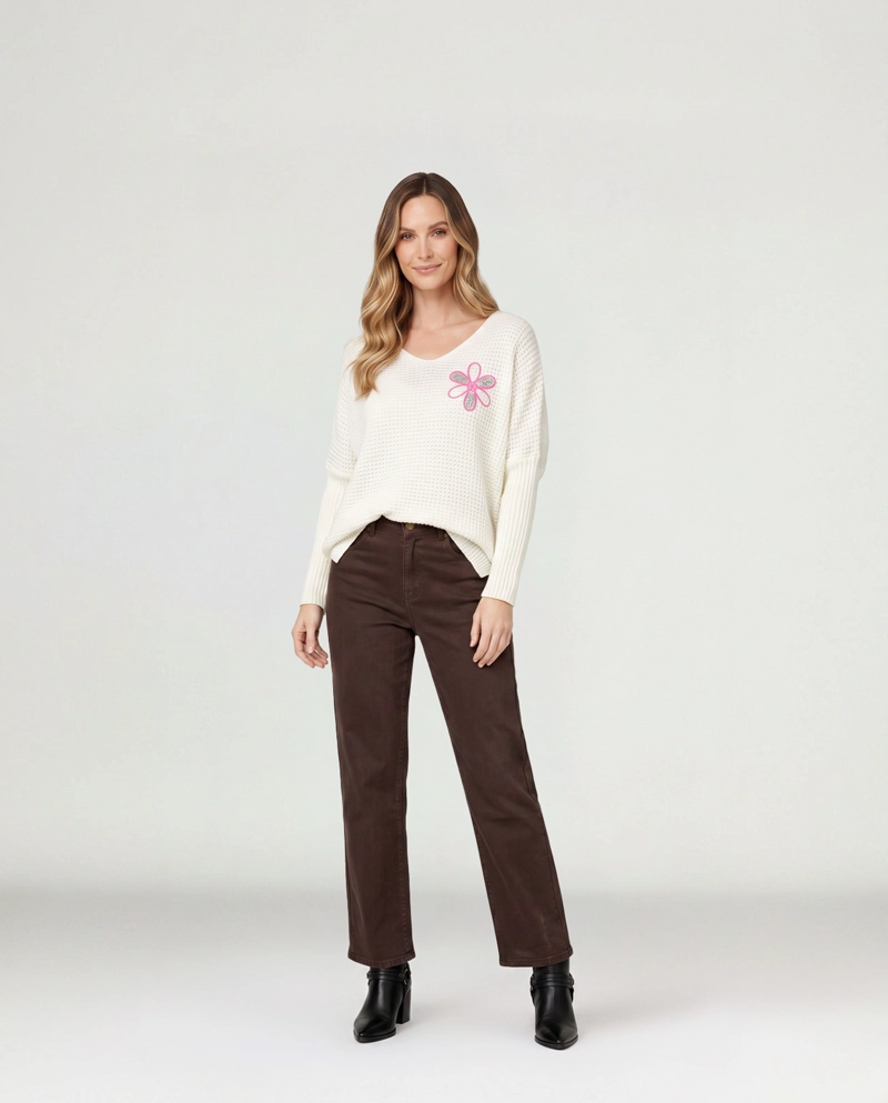 SWEATER MUJER GELSOMINA BLANCO LINEATRE - 4