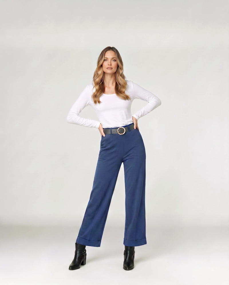 PANTALON MUJER CATERINA NAVY LINEATRE - 4
