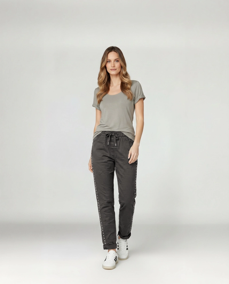 PANTALON MUJER EMILIA NEGRO LINEATRE - 4