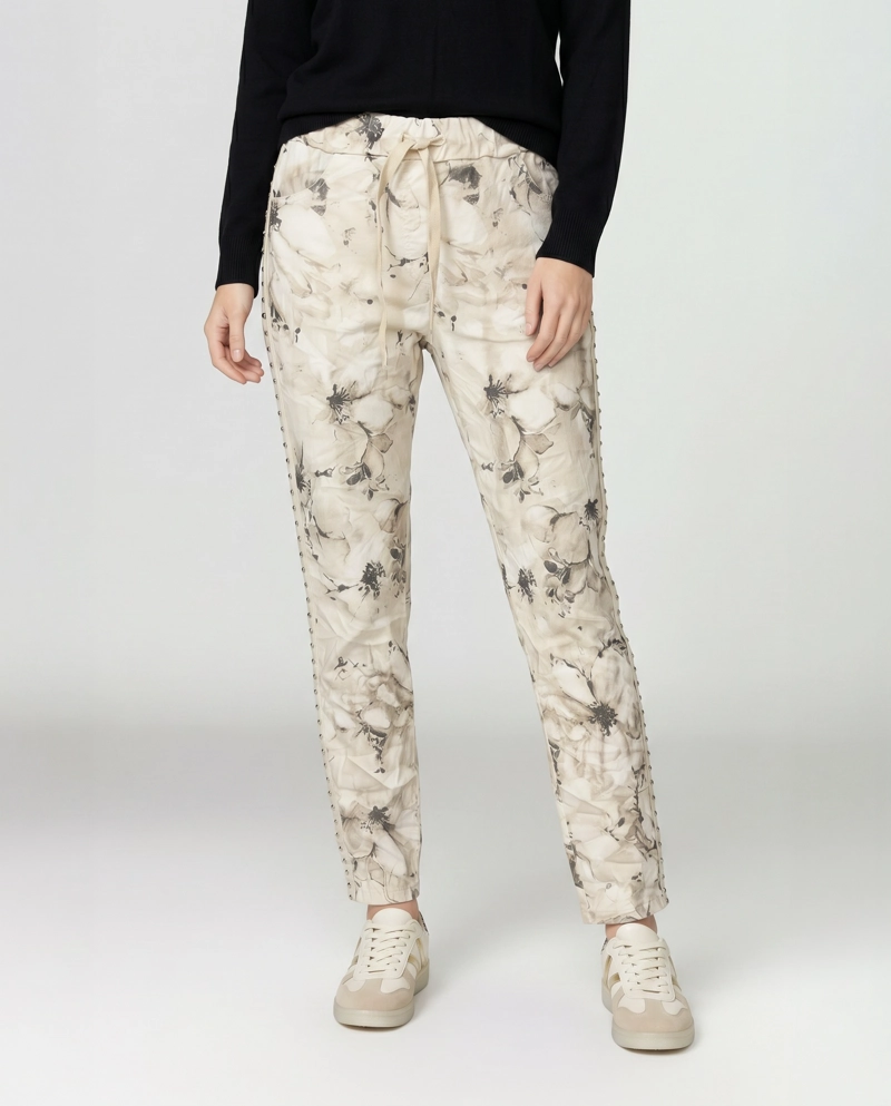 PANTALON MUJER AGNESE BEIGE LINEATRE - 1