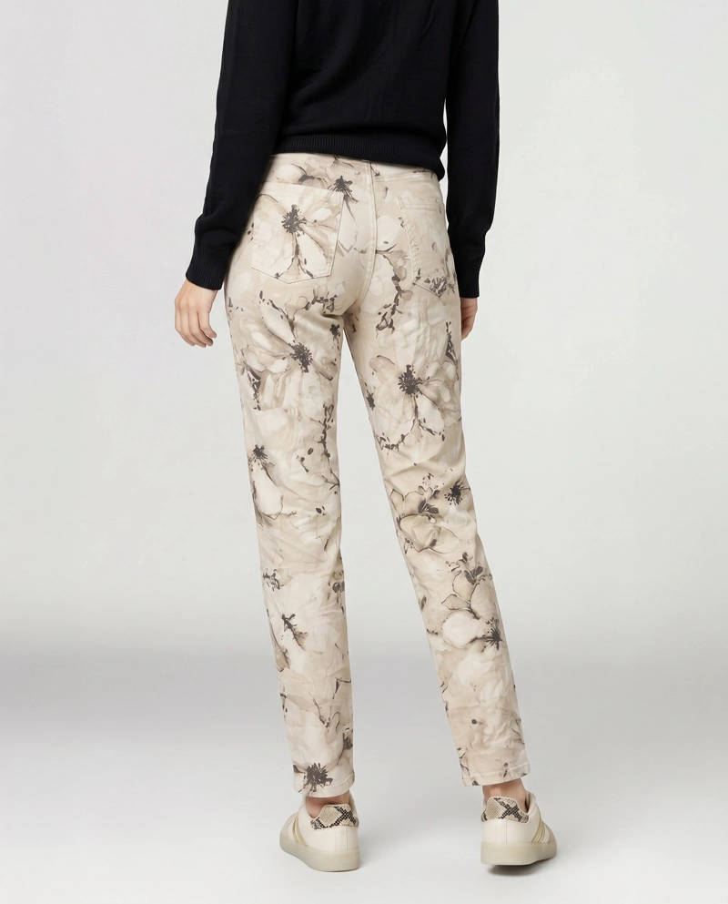 PANTALON MUJER AGNESE BEIGE LINEATRE - 2