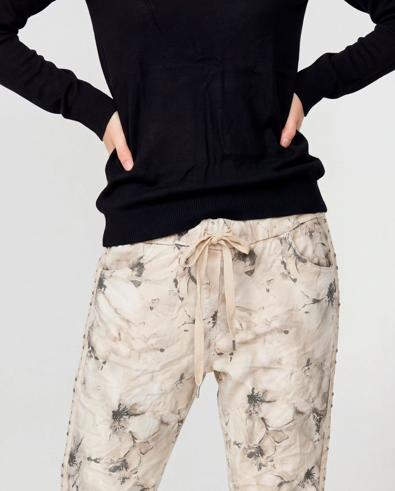 PANTALON MUJER AGNESE BEIGE LINEATRE - 3