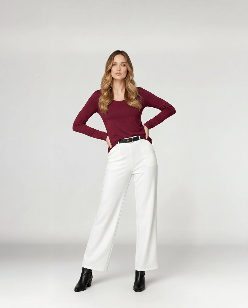 PANTALON MUJER RAFFAELLA BLANCO LINEATRE - 4