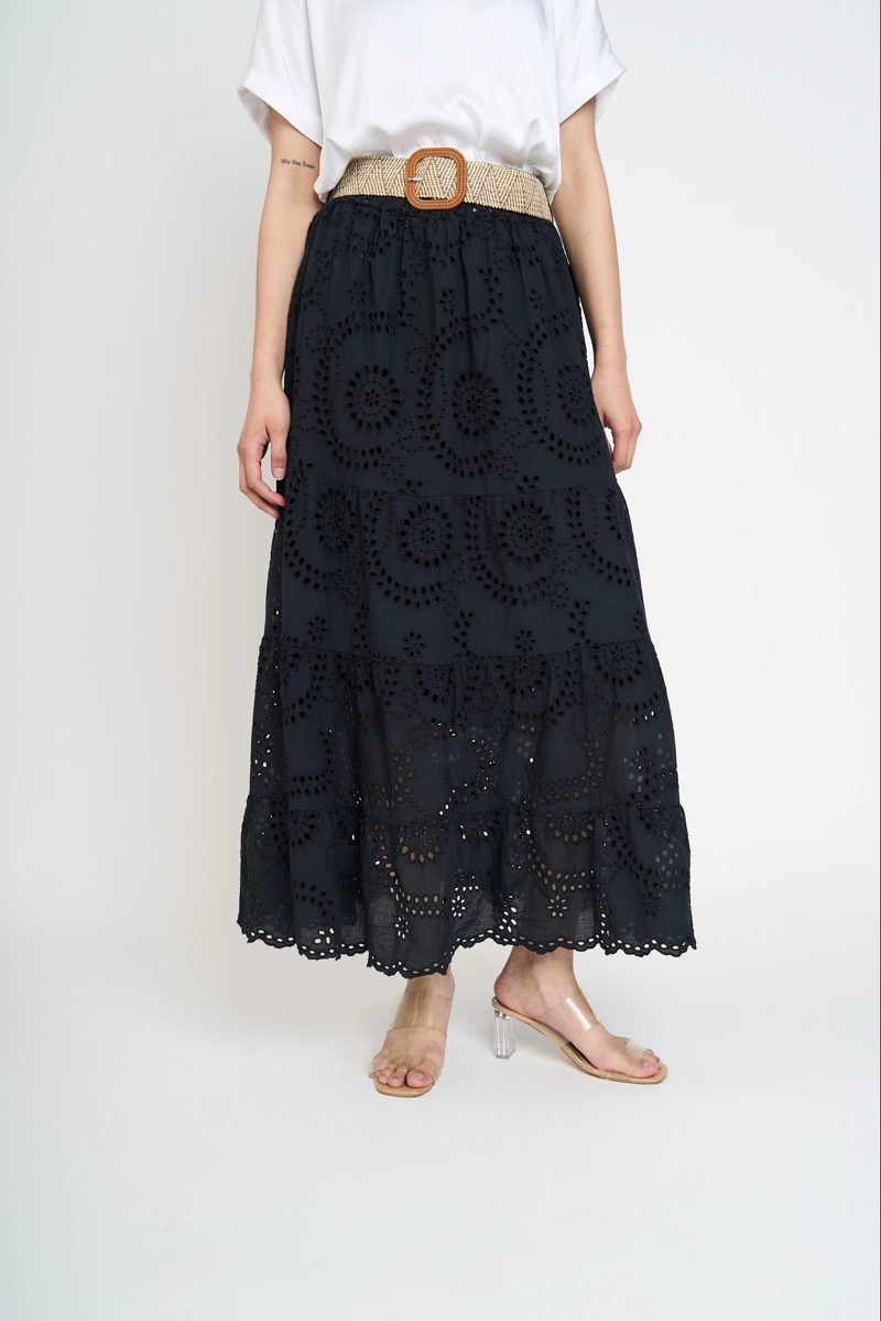 FALDA MUJER MARCELA MAXI NEGRO LINEATRE - 2