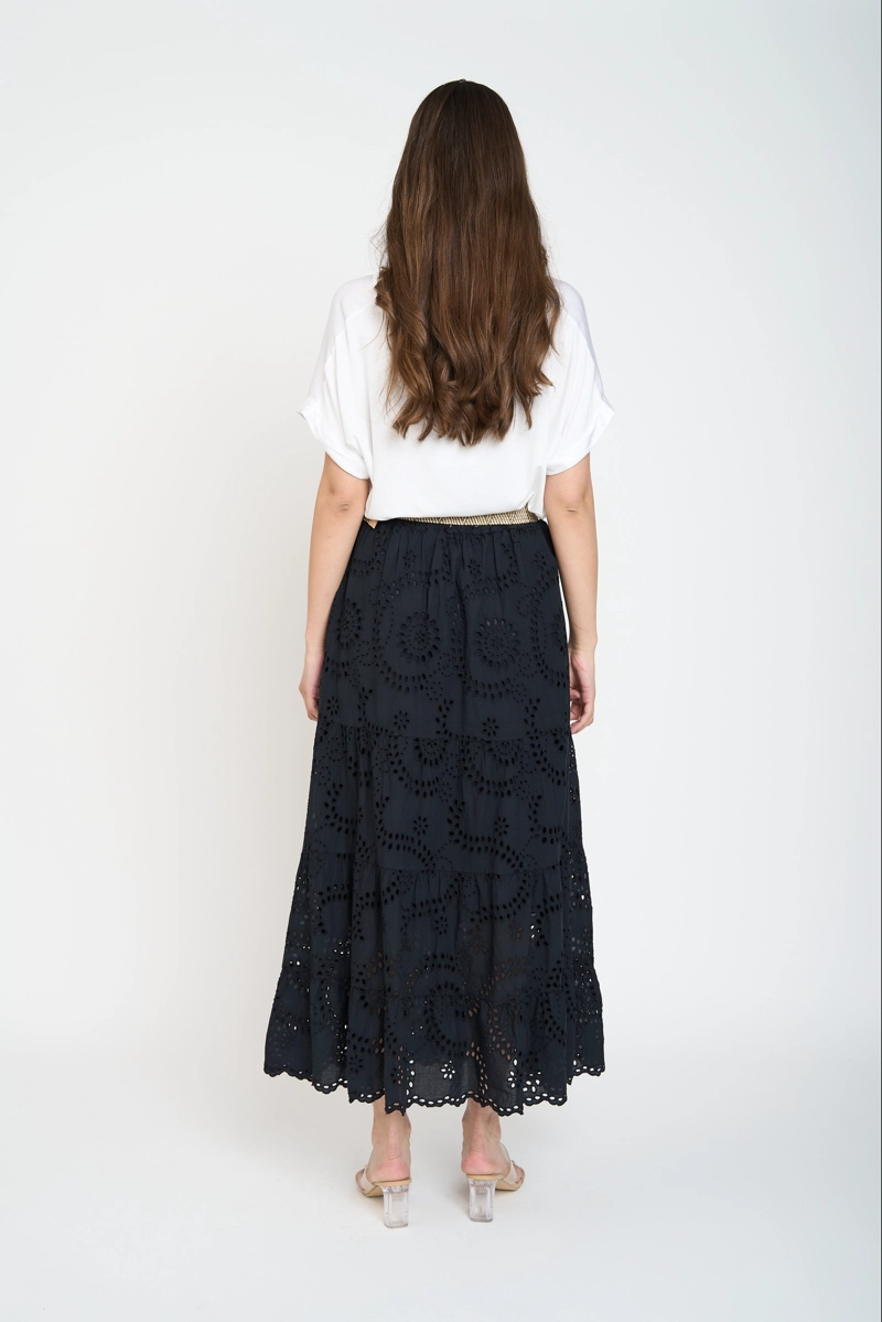 FALDA MUJER MARCELA MAXI NEGRO LINEATRE - 3