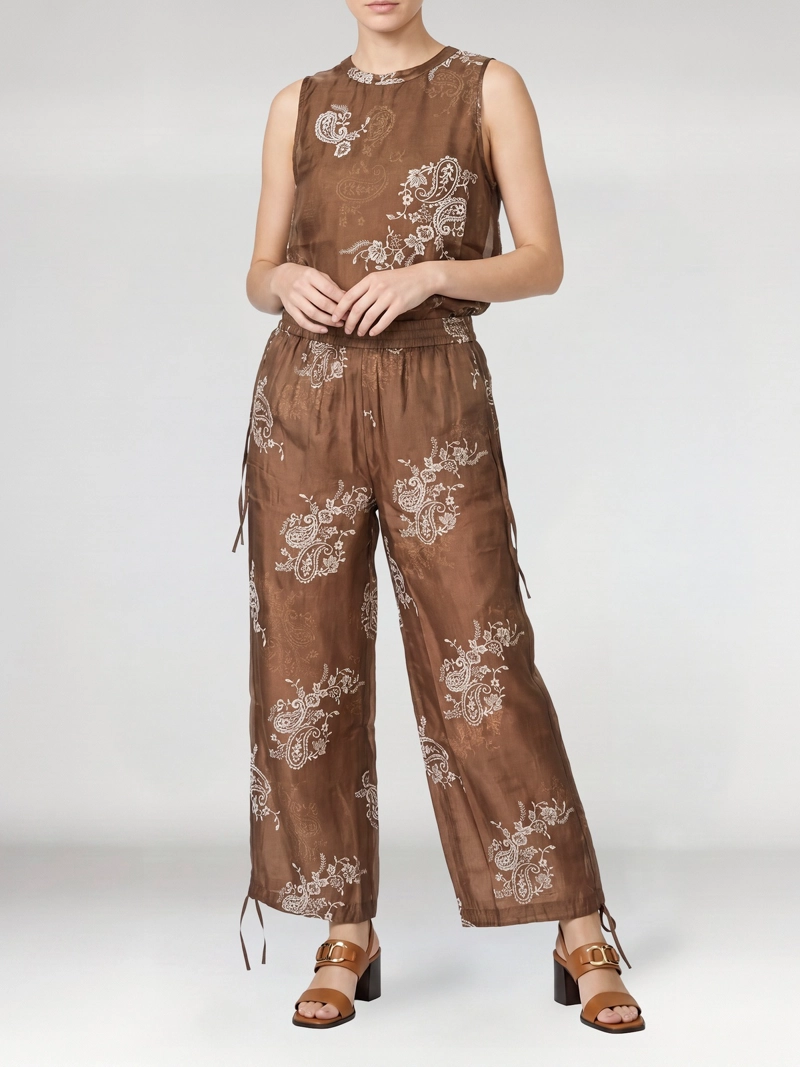 PANTALON MUJER ISABELLA LARGO TIRO MOKA LINEATRE - 4