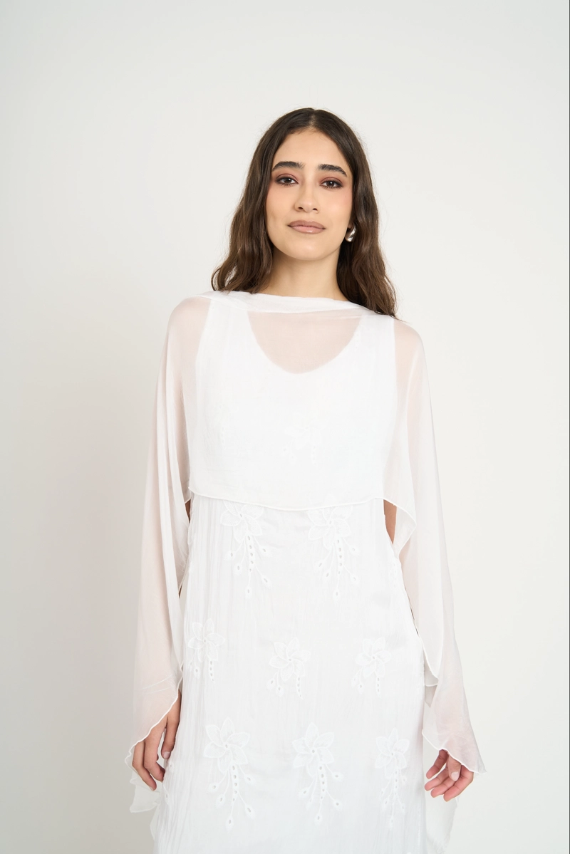 CAPA MUJER SOFIA CON BOTON TRASERO BLANCO LINEATRE - 1