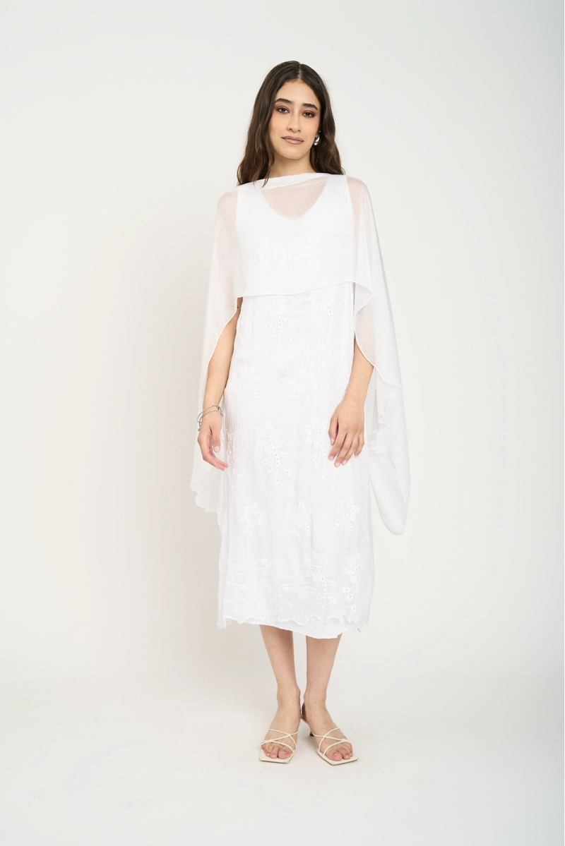 CAPA MUJER SOFIA CON BOTON TRASERO BLANCO LINEATRE - 2