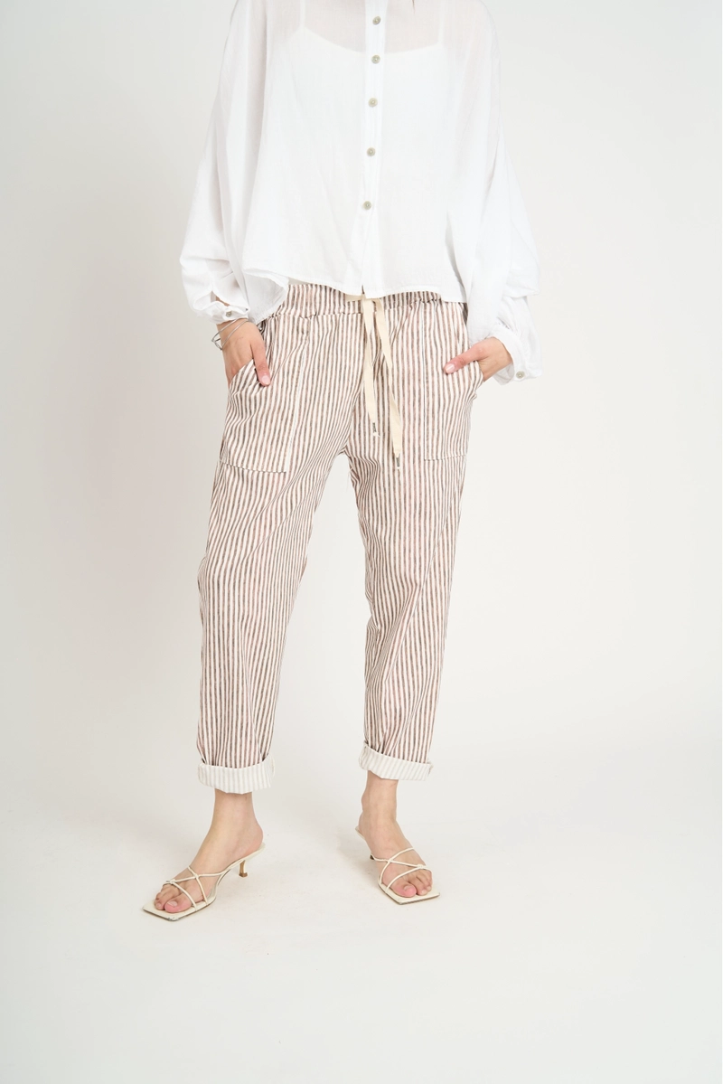 PANTALON MUJER GRAZIELLA CHOCOLATE LINEATRE - 1