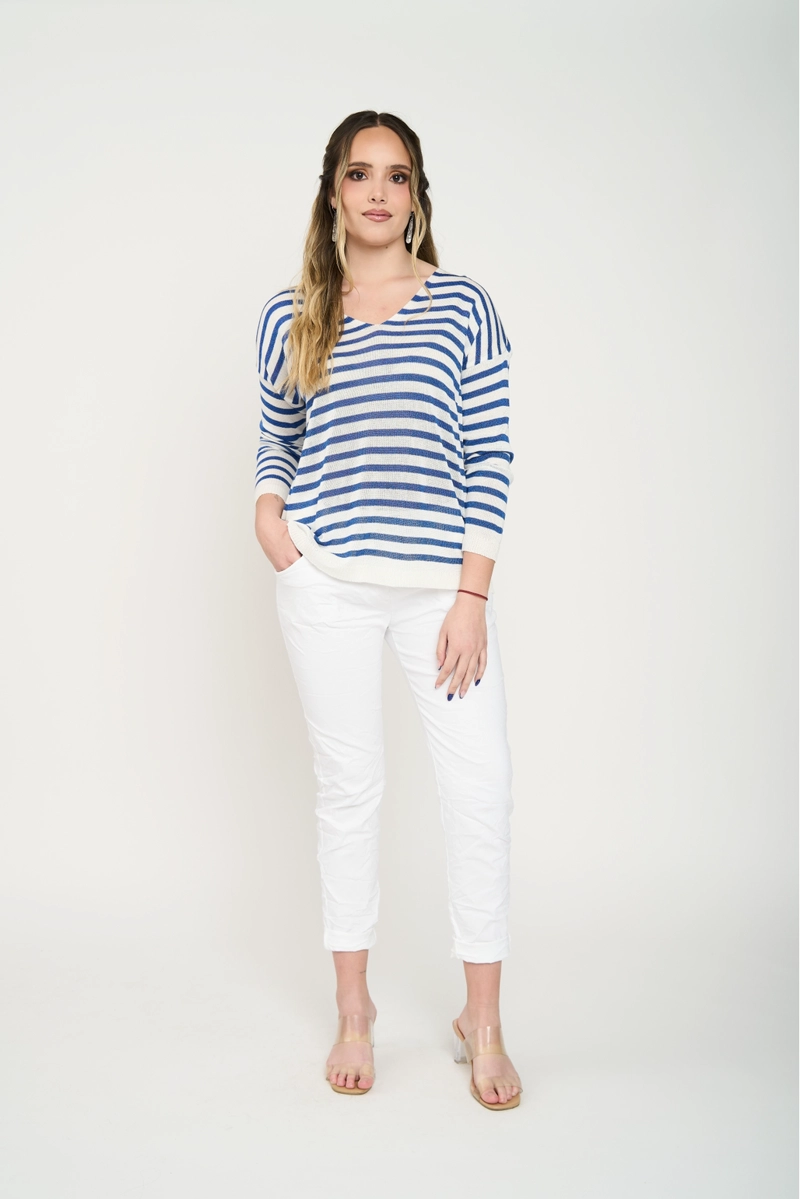 SWEATER MUJER MARIA AZUL LINEATRE - 2