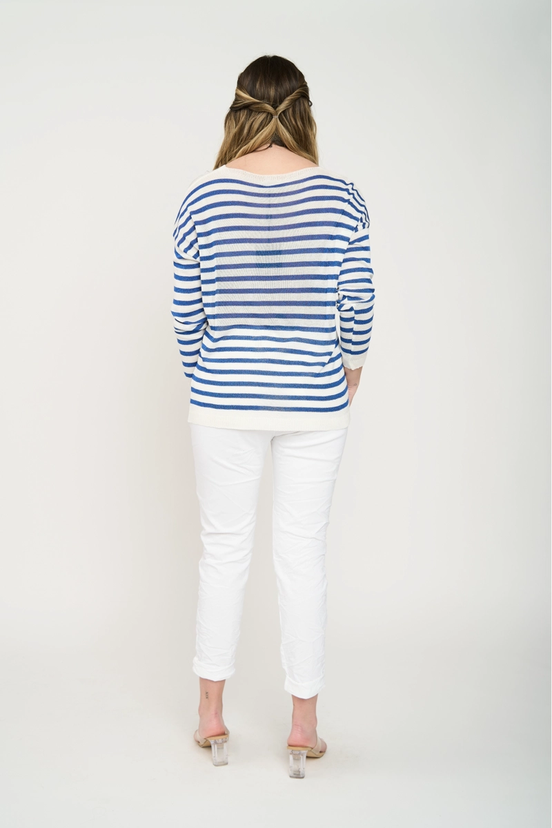 SWEATER MUJER MARIA AZUL LINEATRE - 3