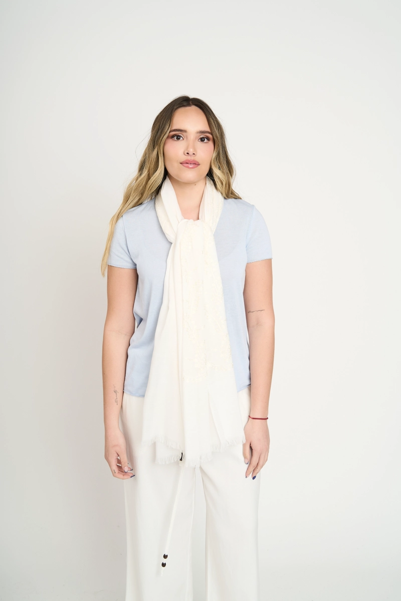 ECHARPE MUJER PILAR BLANCO LINEATRE - 1