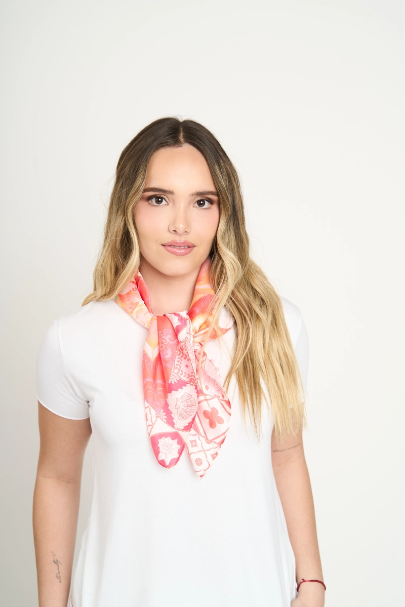 PAÑUELO MUJER JOSEFINA CORAL LINEATRE - 1