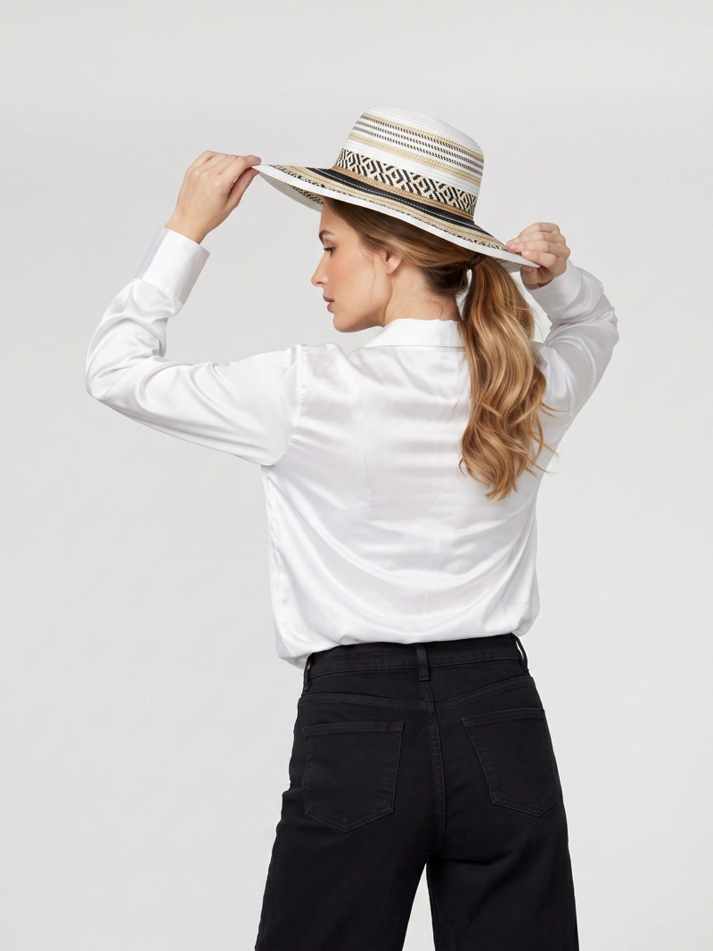 SOMBRERO MUJER RITA BLANCO LINEATRE - 3