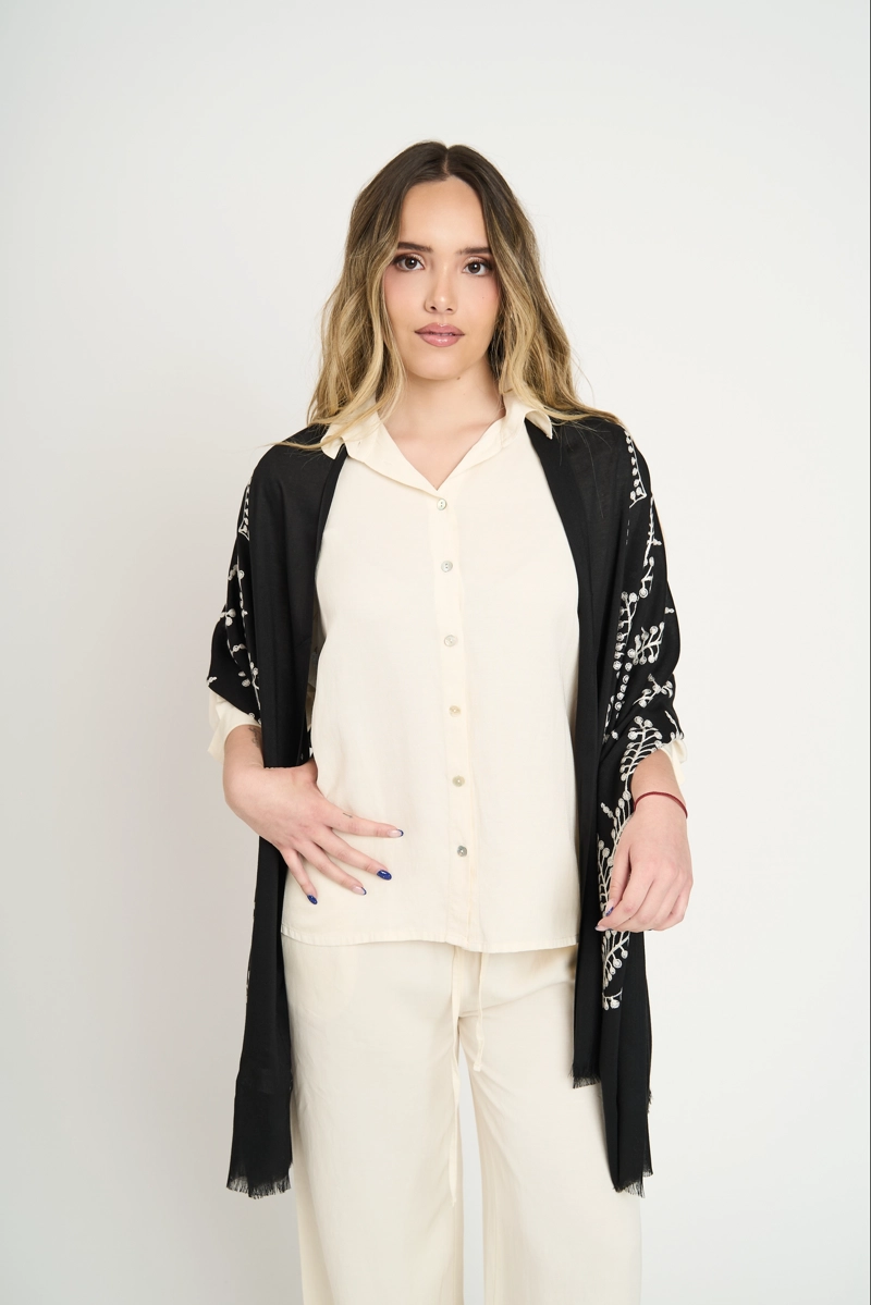 ECHARPE MUJER PILAR NEGRO LINEATRE - 1
