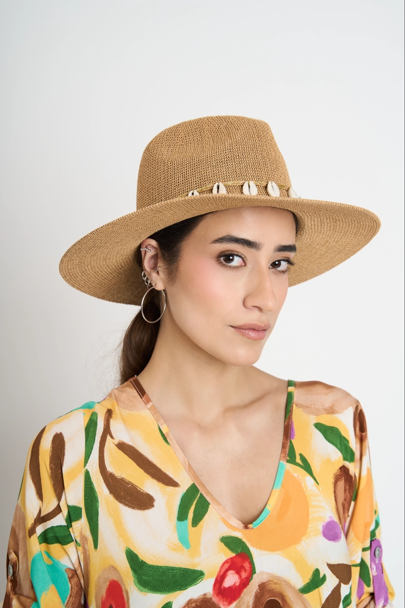 SOMBRERO MUJER MATILDE CAMEL LINEATRE - 1