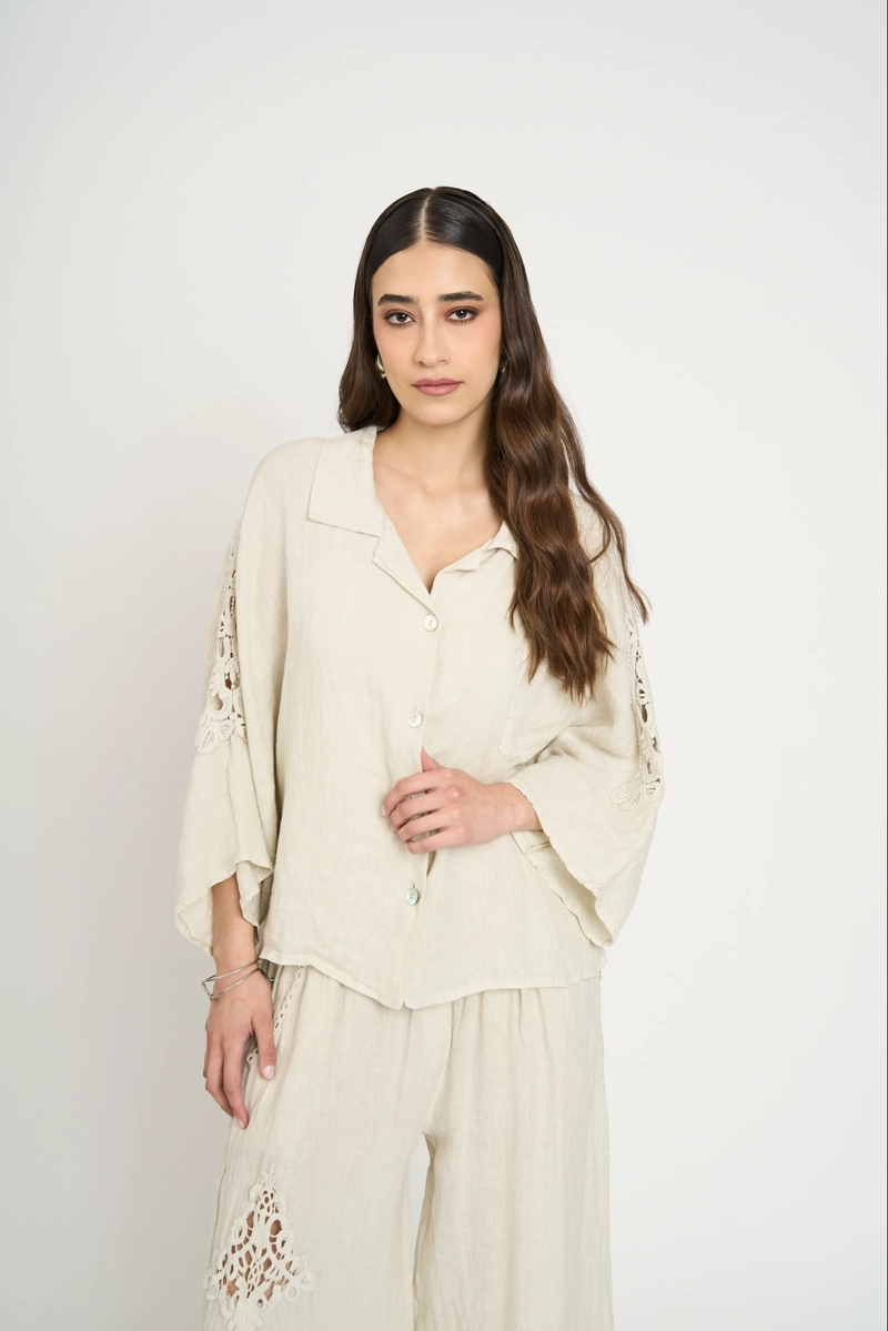 CHAQUETA MUJER ALLEGRA BEIGE LINEATRE - 1