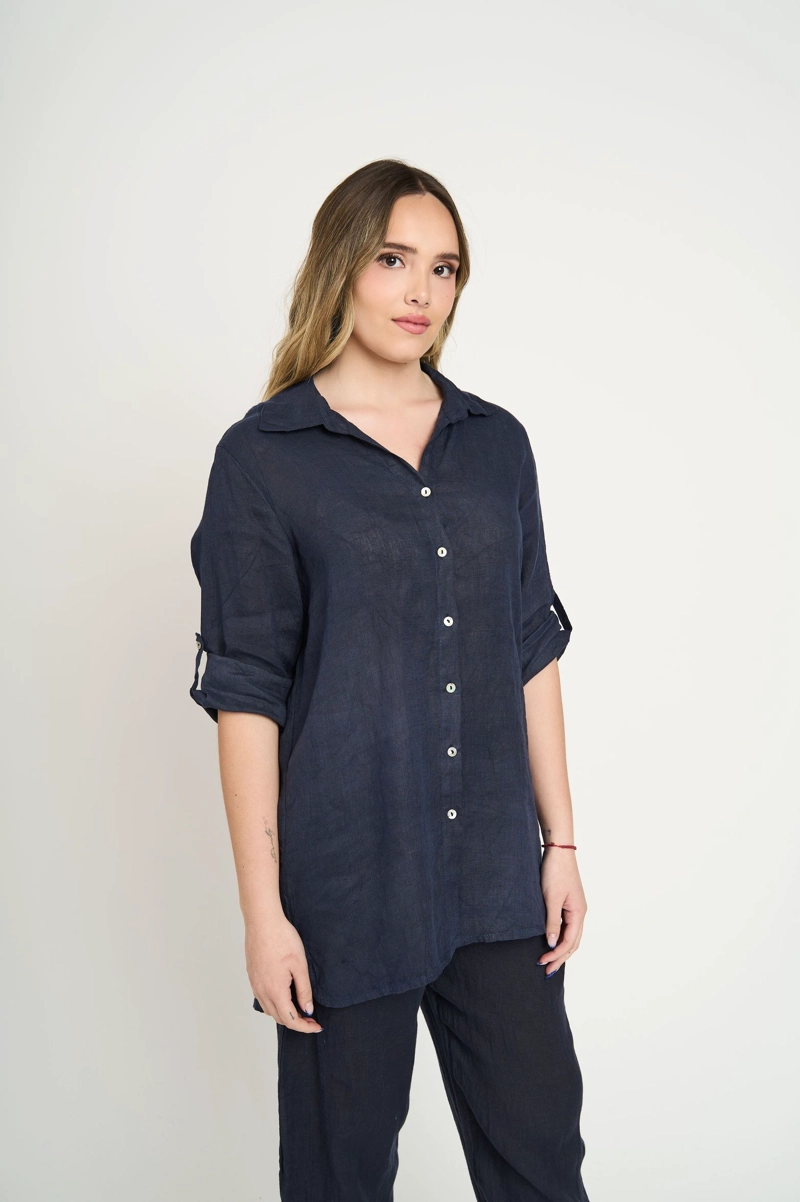 BLUSA MUJER DELFINA AZUL MARINO LINEATRE - 1