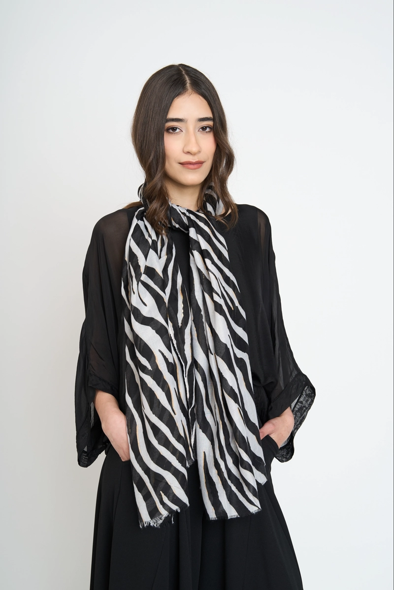 ECHARPE MUJER ROSANA NEGRO LINEATRE - 1