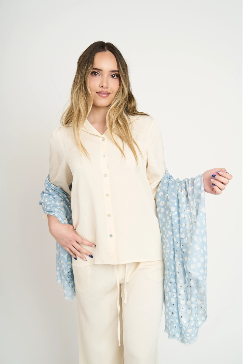 ECHARPE MUJER NORA CELESTE LINEATRE - 1