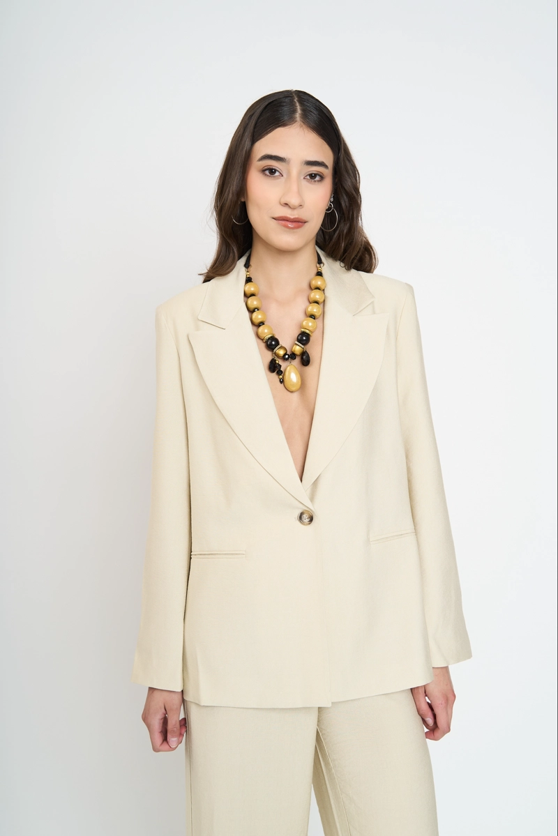CHAQUETA MUJER ANTONIA BEIGE LINEATRE - 1