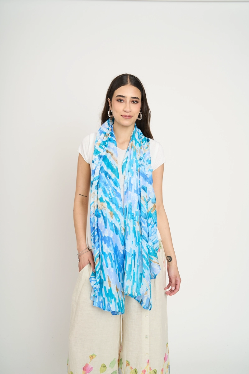 ECHARPE MUJER FERNANDA AZUL LINEATRE - 1