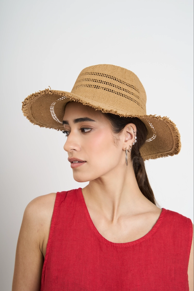 SOMBRERO MUJER ELSA CAMEL LINEATRE