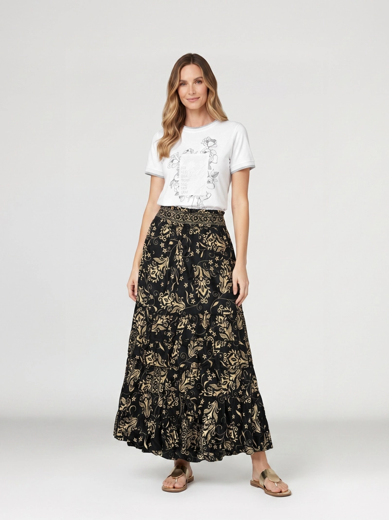 FALDA MUJER GIOVANNA NEGRO LINEATRE - 3