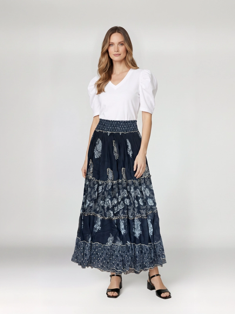 FALDA MUJER FRANCISCA NEGRO LINEATRE - 1
